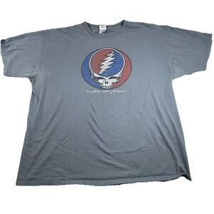 Vintage Single Stitch GRATEFUL DEAD TShirt 2XL Stone Wash Steal‎ Your Face Anvil
